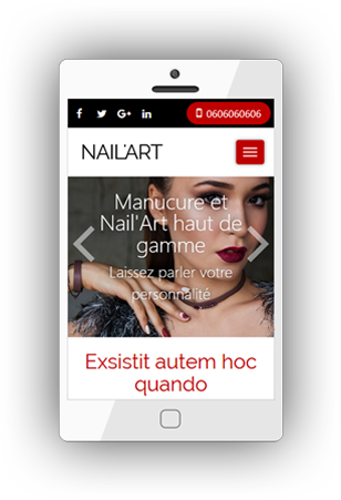Site mobile démo pour nail'art